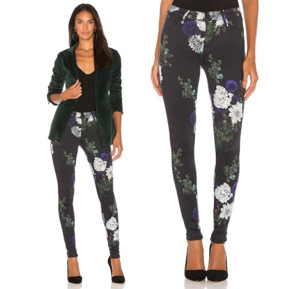 Women's 27 NWT J Brand Forest Floor Pants Floral Print Mid Rise Skinny